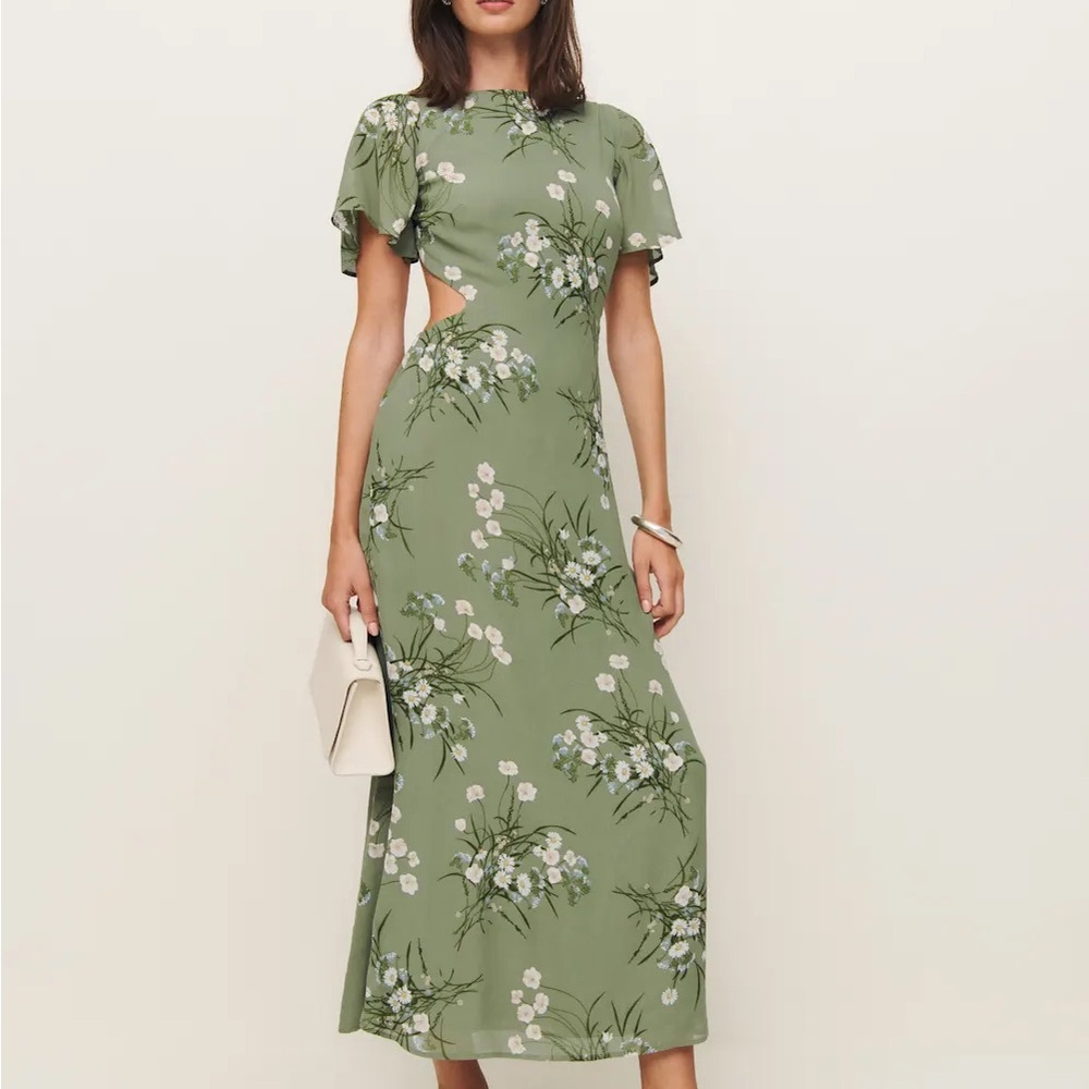 Floral Green Maxi Dress